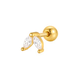 Gold CZ Cartilage Stud Set