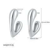 Glossy Irregular Heart Stud Earrings