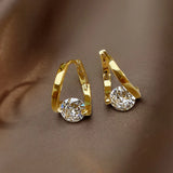 Cubic Zirconia Charm Hoop Earrings