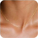 Sideways Initial Choker Necklace
