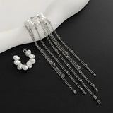 Pearl Tassel Ear Cuff (2-Piece)