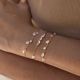 Teardrop Zircon Crystal Bangle