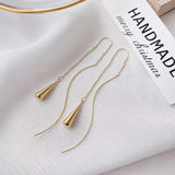 Black Tassel Drop Earrings