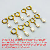 Gold-Plated Freshwater Pearl Drop Earrings