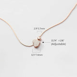 CZ Heart Pendant Choker