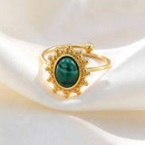 Malachite Open Ring