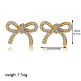 Cubic Zirconia Bow Stud Earrings