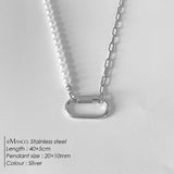 Oval Turnbuckle Choker Necklace