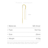 Sterling Silver Chain Drop Earrings