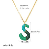 Colorful Initial Letter Necklace