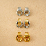 Multilayer Circle Stud Earrings
