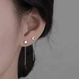 Black Tassel Drop Earrings