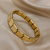Gold-Plated Zirconia Bangle