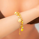 Lemon Charm Gold Chain Bracelet