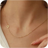Sideways Initial Choker Necklace