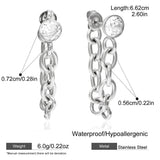 CZ Zircon Chain Pendant Drop Earrings