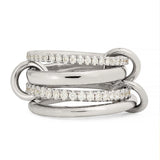 Multilayer Connecting Cubic Zirconia Ring