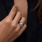 Cubic Zirconia Teardrop Stacking Ring