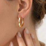 Gold Geometric Hoop Earrings