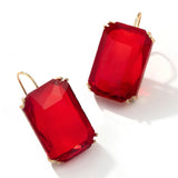 Crystal Square Drop Earrings