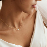 Triple Pearl Pendant Necklace
