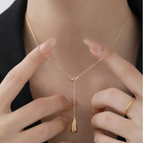 Double Waterdrop Y-Necklace