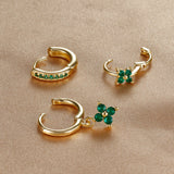 Bloom Crystal Drop Earring Set