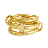 Multilayer Connecting Cubic Zirconia Ring