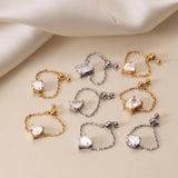 Sparkling CZ Heart Adjustable Chain Ring