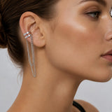 Butterfly & Pearl Tassel Ear Cuff
