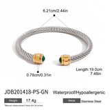 Turquoise Ribbed Stack Bracelet