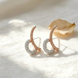 Irregular Two-Tone Geometric Stud Earrings