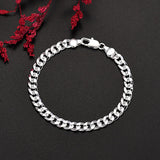 Sterling Silver Solid Chain Bracelet