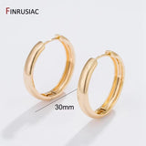 Gold-Plated Round Hoop Earrings
