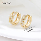 Gold-Plated Round Hoop Earrings