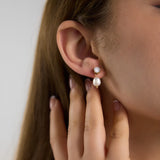 Zircon & Pearl Pendant Earrings