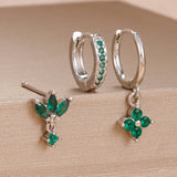Gemma Floral Crystal Earring Set