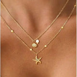 Shell & Pearl Layered Necklace