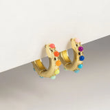 Cubic Zirconia Rainbow Ear Cuff Set