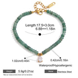 Natural Stone Star & Heart Beaded Bracelet