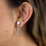 CZ Zircon Chain Dangle Earrings