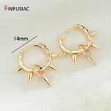Gold-Plated Round Hoop Earrings