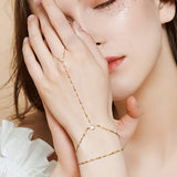 Double-Layer Finger Chain Bracelet