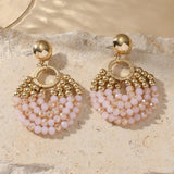 Layered Beaded Drop Earrings