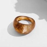 Colorful Acrylic Resin Ring Set
