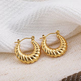 Thick Textured Geometric Circle Hoops