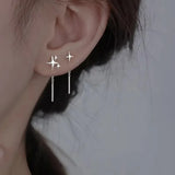 Black Tassel Drop Earrings