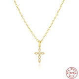 Crystal Zircon Cross Pendant Necklace