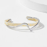 White Geometric Cuff Bracelet