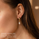 Gold-Plated Freshwater Pearl Drop Earrings